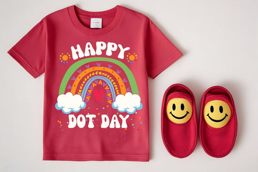 HAPPY DOT DAY RAINBOW CLOUDS