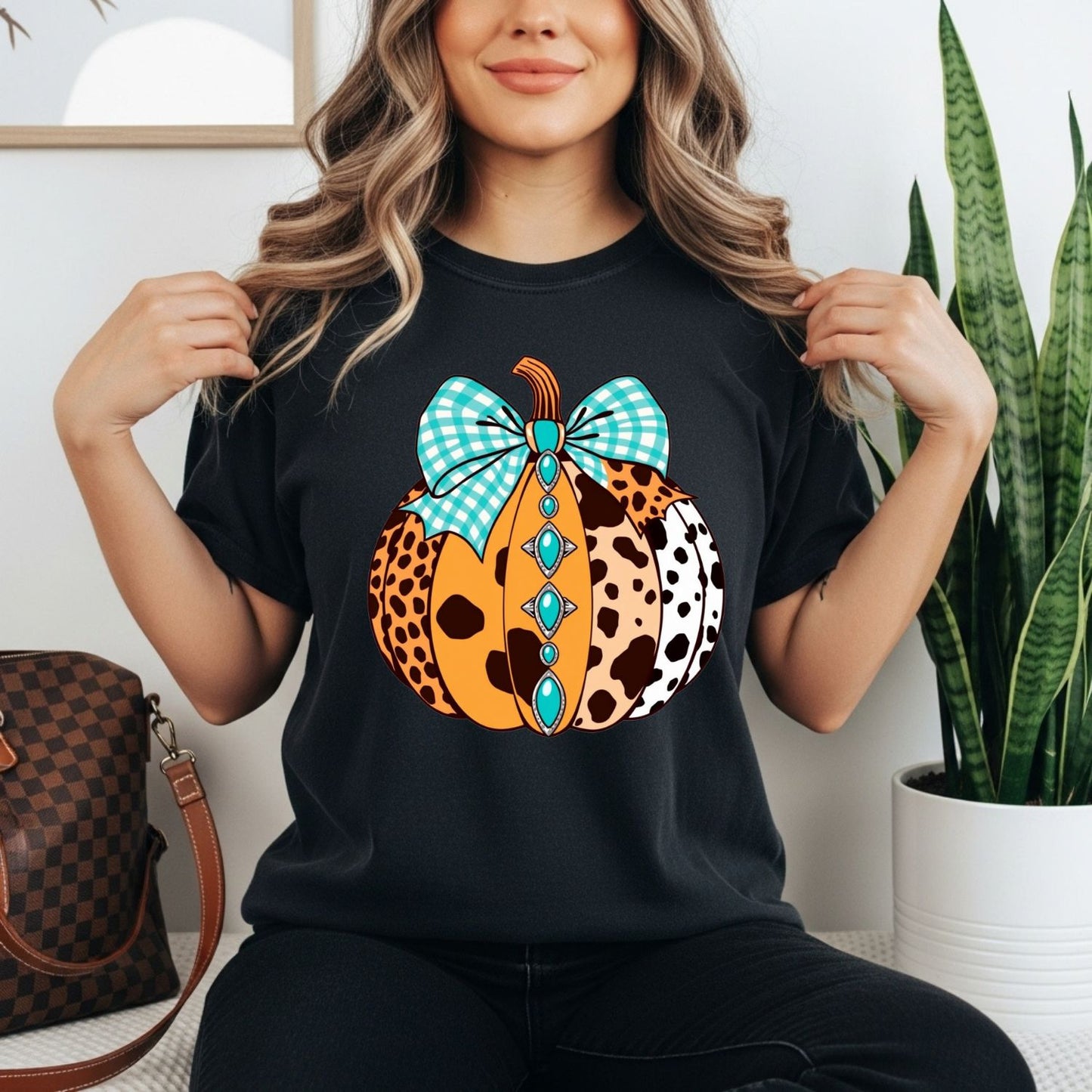 TURQUOISE COW PUMPKIN
